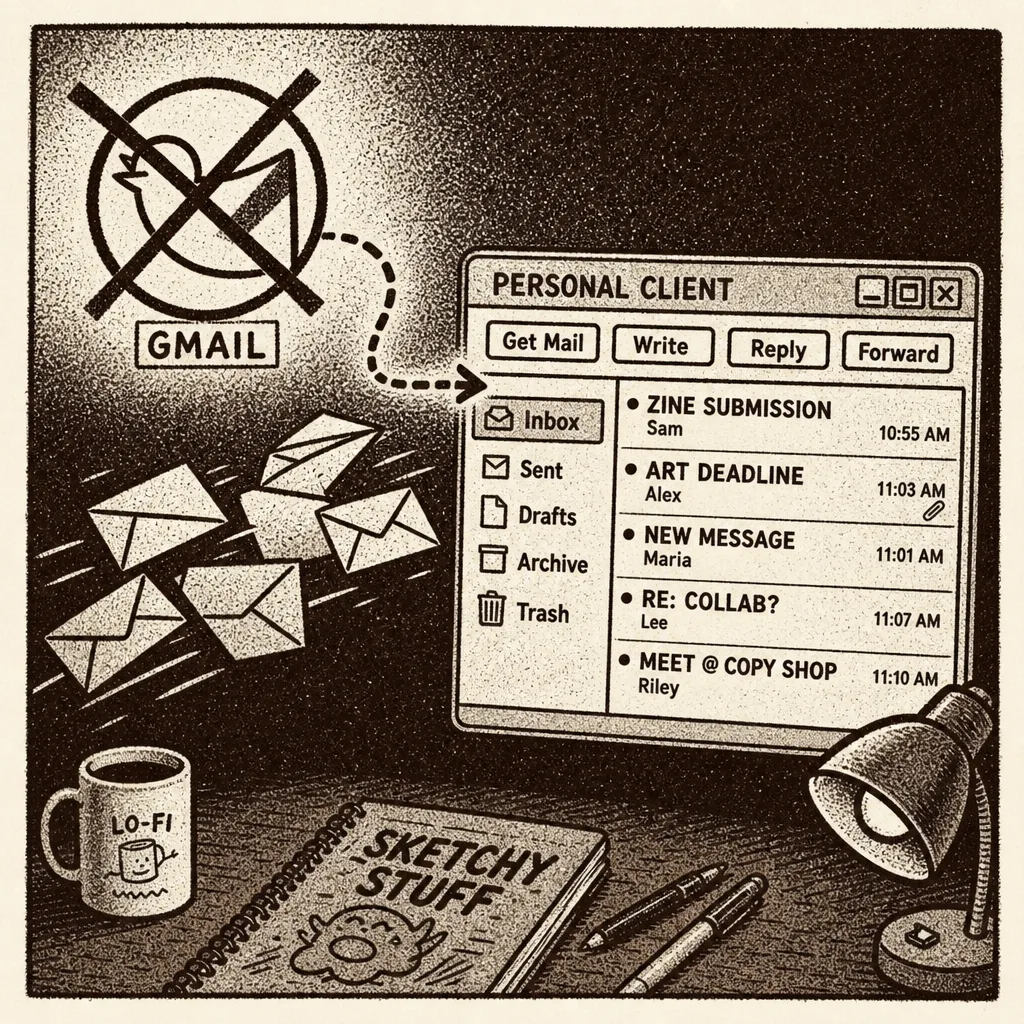 Mail path skipping Gmail into a personal client