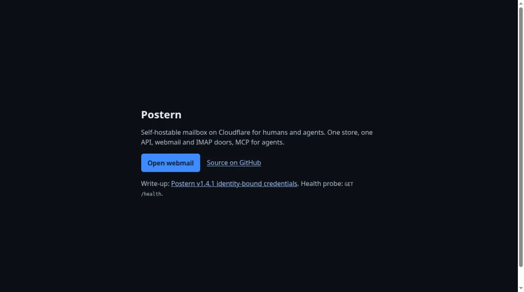 Sparse Postern public page after redirect to demo.posternonline.com