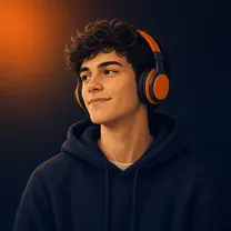 Illustrated portrait of a vibe coder
